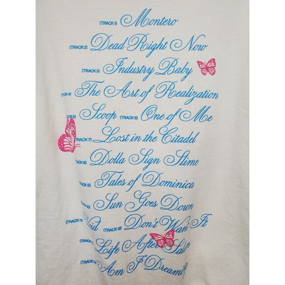 Lil Nas X Montero Album White Graphic T-Shirt Size XL - Picture 6 of 6